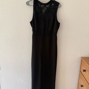 Elegant Black Lace Women's Jumpsuit